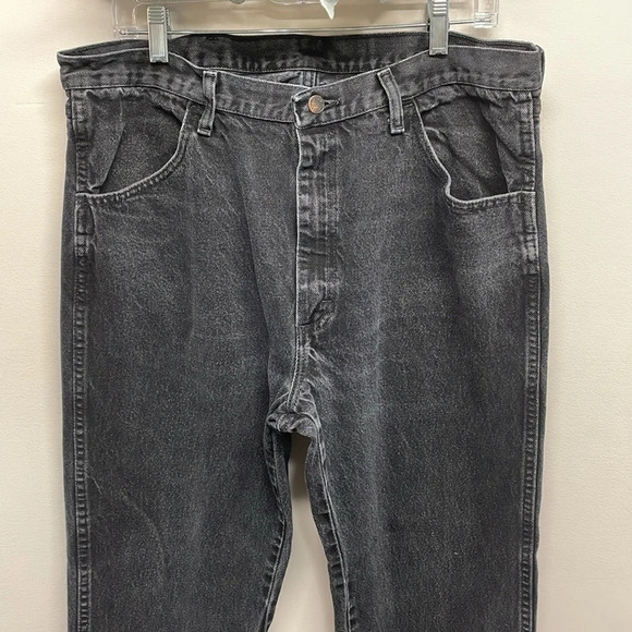 Rustler Regular Fit Straight Leg Black Wash Jeans 38X30 - Picture 2 of 14